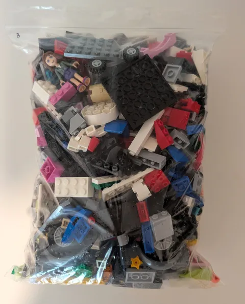 2 Lbs BULK LEGO Lot Random Parts, Bricks, Plates Ready for MOC & Minifigure