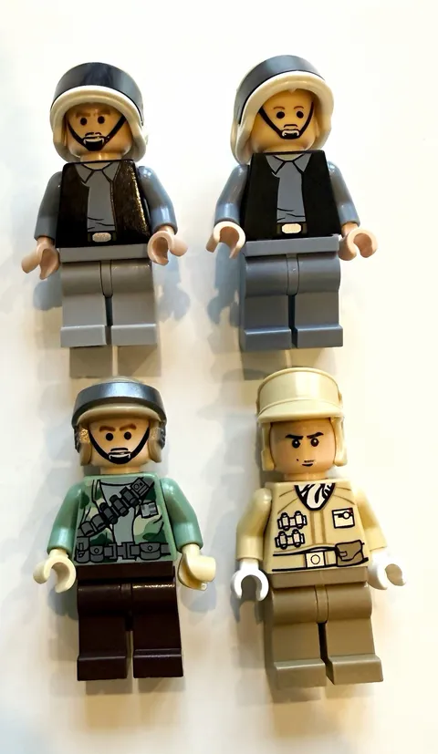 Lego Star Wars minifigure Lot of 4 Vintage Rebel Troopers Endor Hoth Fleet Scout