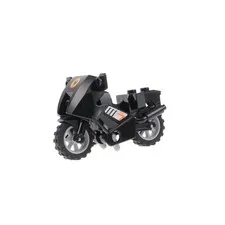 1x LEGO City Motorcycle Agent Villain Logo Stand Black Gray 50859b 52035pb04