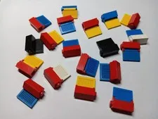 LEGO BULK LOT 19 MODIFIED BRICKS SHUTTER HOLDER 1X1X2 AND SHUTTERS #3581 3582