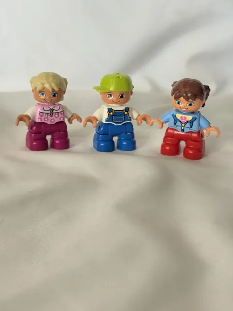 LEGO DUPLO Lot of 3 Child Figures 2 Girls 1 Boy