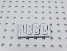 LEGO Light Bluish Gray 2x4 Printed Tile Plate Minifig LEGO BL