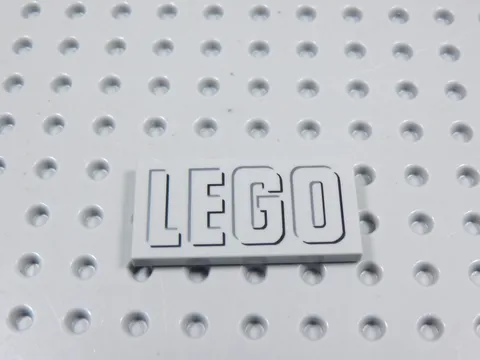 LEGO Light Bluish Gray 2x4 Printed Tile Plate Minifig LEGO BL
