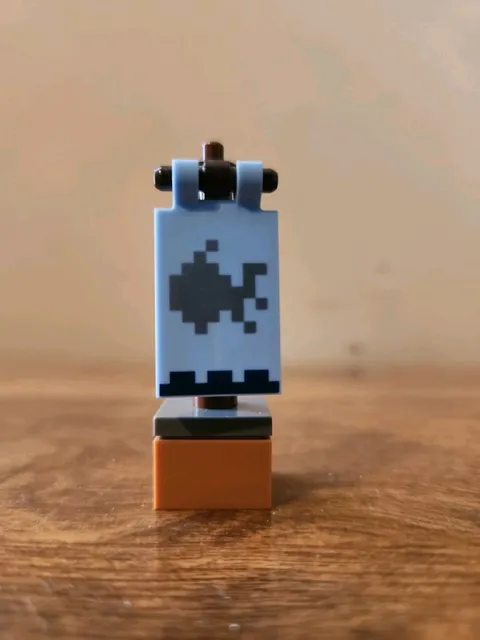 LEGO Minecraft: Polar Igloo Fish Sea Banner  Sign 30350bpb062, 21142 SILVER FISH