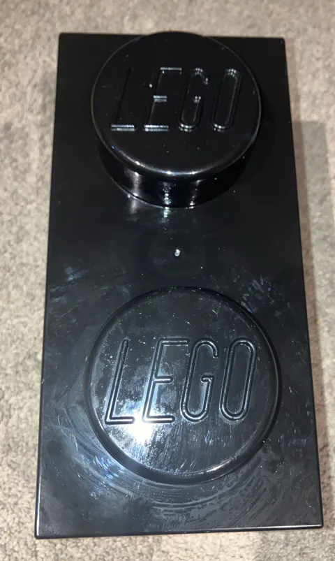 LEGO 2-Stud Storage Brick Black Box Organizer Container