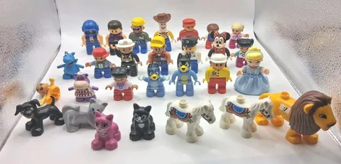 Lot of 28 Lego Duplo Figures Toys Animals Boys Girls Pets Bluey Disney