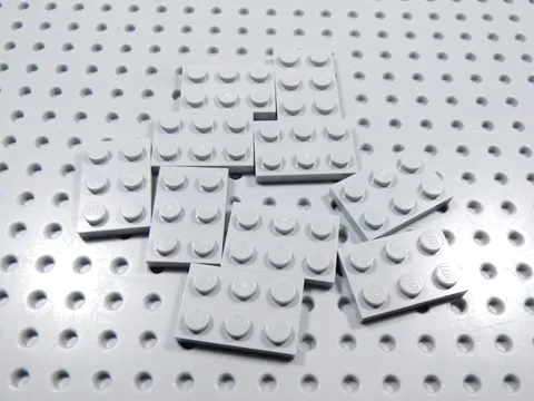 LEGO Lot of 10 Light Bluish Gray 2x3 Plates BC