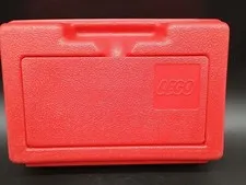 LEGO INTERLEGO AG Red Plastic Case Box Container 11.5" x 7.5" x 3.5" USA VINTAGE