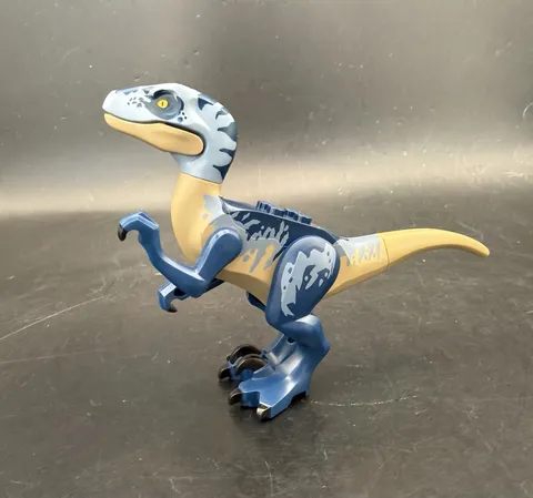 LEGO Velociraptor Dark Sand Blue Minifigure Jurassic World 75942 Raptor Dinosaur