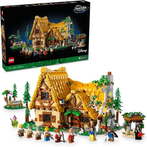 LEGO 43242 Disney Princess Snow White Cottage 7 Dwarfs House Set New Sealed