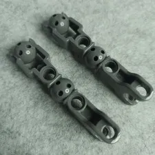LEGO 90615 Hero Factory Arm Leg Ball Joint Socket Pin Holes Dark Bluish Gray x2