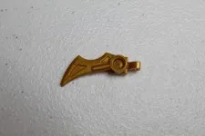 LEGO Wing/Blade 1x4 Part 98347 and 1x1 Latch Piece - Pearl Gold