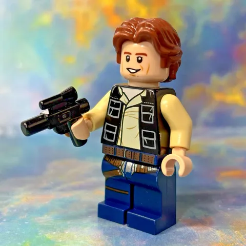 LEGO Star Wars Han Solo Smuggler Vest Minifigure w/ Blaster sw0771