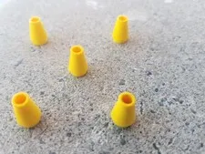 LEGO 1x1 Cone Yellow Building Part Lot of 5