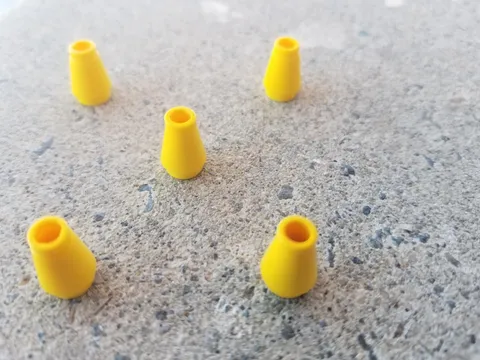 LEGO 1x1 Cone Yellow Building Part Lot of 5