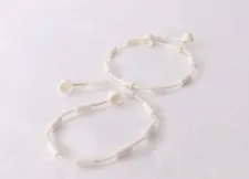 Lego String with End Studs and Grips 21L -White- Part x64pb01 Lot Of 2