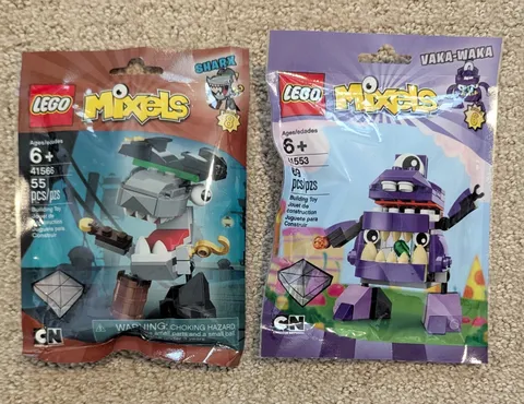 Lego Mixels Series 8 SHARX 41566, Series 6 VAKA-WAKA 41553.  New Unopened.