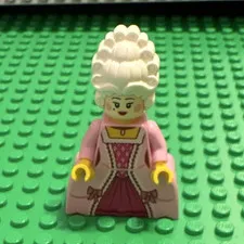 LEGO Minifigures Female Minifigure Pink Dress with White Hairpiece Plastic
