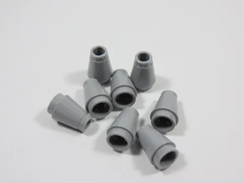 LEGO Lot of 8 Light Bluish Gray Round 1x1 Cones Bricks S6