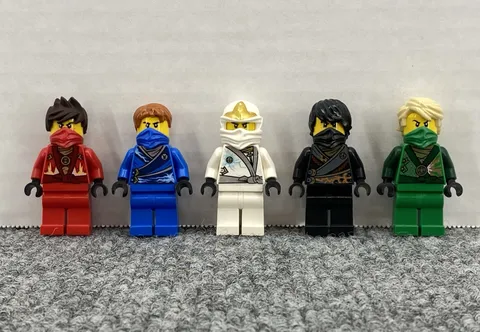 Lego Ninjago Rebooted Ninja Kai Jay Cole Zane Lloyd Minifigure Lot X 5
