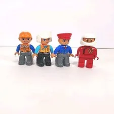 Duplo Figures Construction Worker Train Conductor Racecar Driver Replacement 