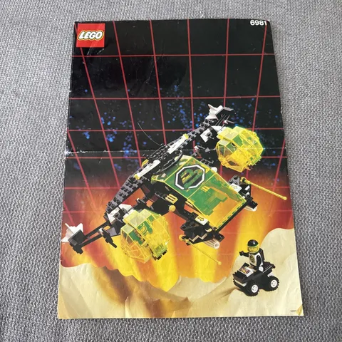 Vintage LEGO Blacktron Aerial Intruder 6981 Instructions Manual ONLY 1991 Space
