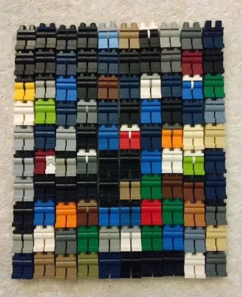 Lot of 100 Lego Plan Leg Pieces 100% Lego See The Photos Lot #2
