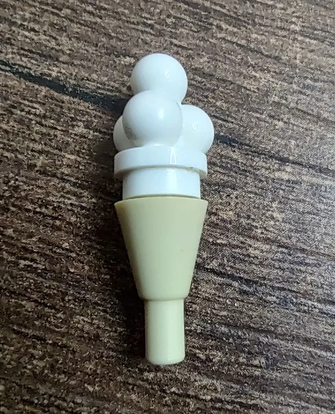 6254 1161 LEGO Parts Food Vanilla ICE CREAM CONE Scoops Minifigure Accessory (1)