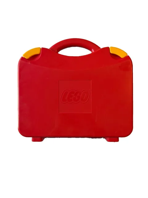 Red LEGO Suitcase Container Carrying Case Storage Container with Handle