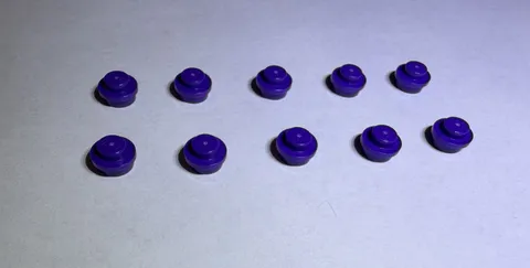 Lego Lot Of 10 Medium Lilac Purple Round 1x1 Plates Plate New City