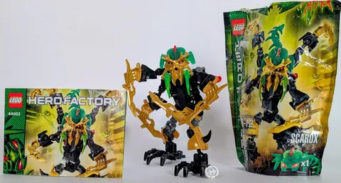 Lego #44003 Hero Factory Scarox, 100% Complete W/ Instructions & Packaging!!