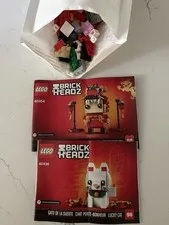 2 Set lot LEGO BrickHeadz Lucky Cat 40436 Dragon Dance Guy 100% complete