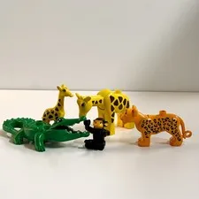 Lego Duplo Zoo Animals Giraffe Baby Giraffe Monkey Leopard Crocodile