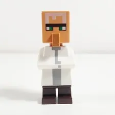 Lego Villager Minifigure Librarian White Torso Minecraft 21128 min029