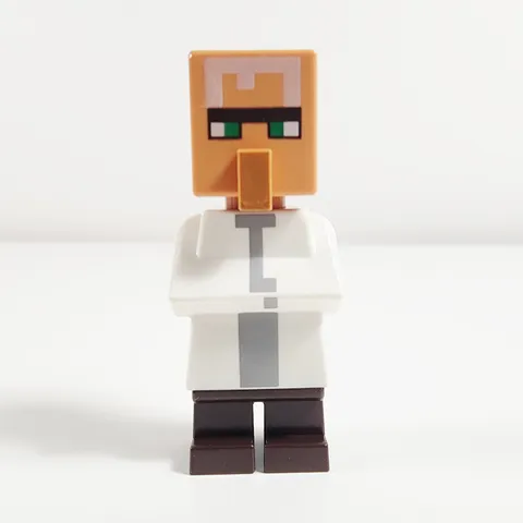 Lego Villager Minifigure Librarian White Torso Minecraft 21128 min029