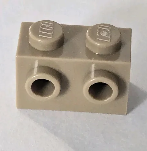 LEGO Parts - Dark Tan Brick 1 x 2 with Studs on 2 Sides - No 52107