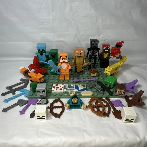 Lego Minecraft Minifigures Bulk Lot and Accessories Armor Parrot Wither Piglin