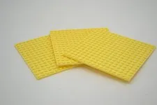 LEGO Lot of 3 Yellow 16 x 16 Plates OEM 5" x 5"
