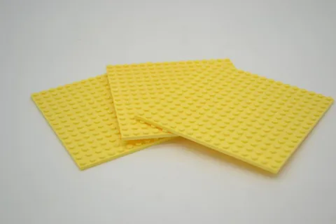 LEGO Lot of 3 Yellow 16 x 16 Plates OEM 5" x 5"