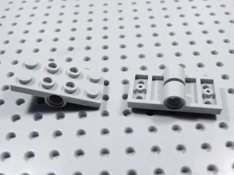 LEGO Lot of 2 Light Bluish Gray 2x4 Plates w/ Pin Holes Part 26599 BB