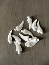 LEGO 87747 White Barb / Claw / Horn / Tooth - Medium - 11 Pieces