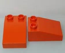 Lego Duplo 2x3 Orange Sloped Bricks Lot of 2 Blocks