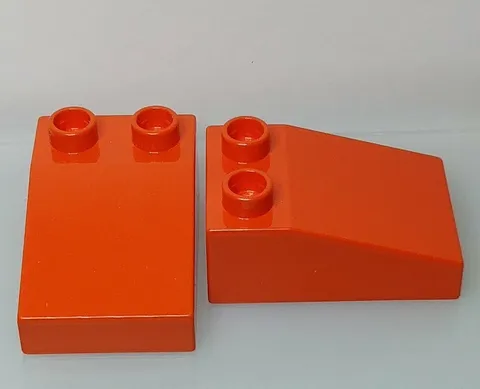 Lego Duplo 2x3 Orange Sloped Bricks Lot of 2 Blocks