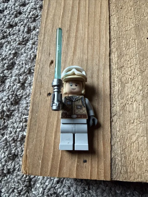 Lego Star Wars Minifigure Jedi Luke Skywalker (Hoth) Lightsaber Helmet 8089!
