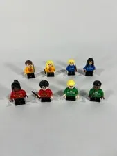 Lego Harry Potter Minifigures Lot Of 8  Holiday Christmas Sweaters 7 Wands READ