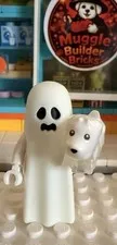 Lego Glow-In-The-Dark Ghost Minifgure With Ghostly Dog “Spencer”