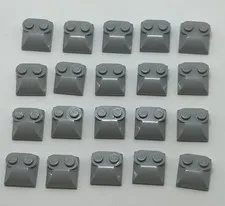 Lego 47457 2x2x2/3 modified brick gray with two top studs x20