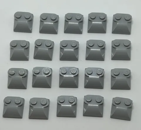 Lego 47457 2x2x2/3 modified brick gray with two top studs x20