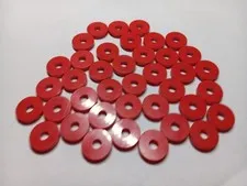 LEGO BULK LOT OF 38 RED 2X2 ROUND TILE WITH HOLE #15535