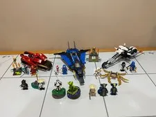 LEGO NINJAGO Lot Kai Cycle Jay Fighter Skull Bike Minifig Cole DX 9441 9442 2259